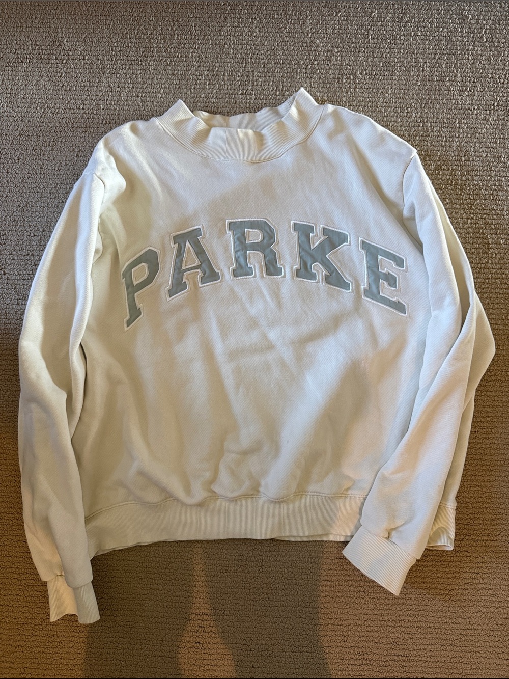 PARKE White Crewneck Sweatshirt bridal collection